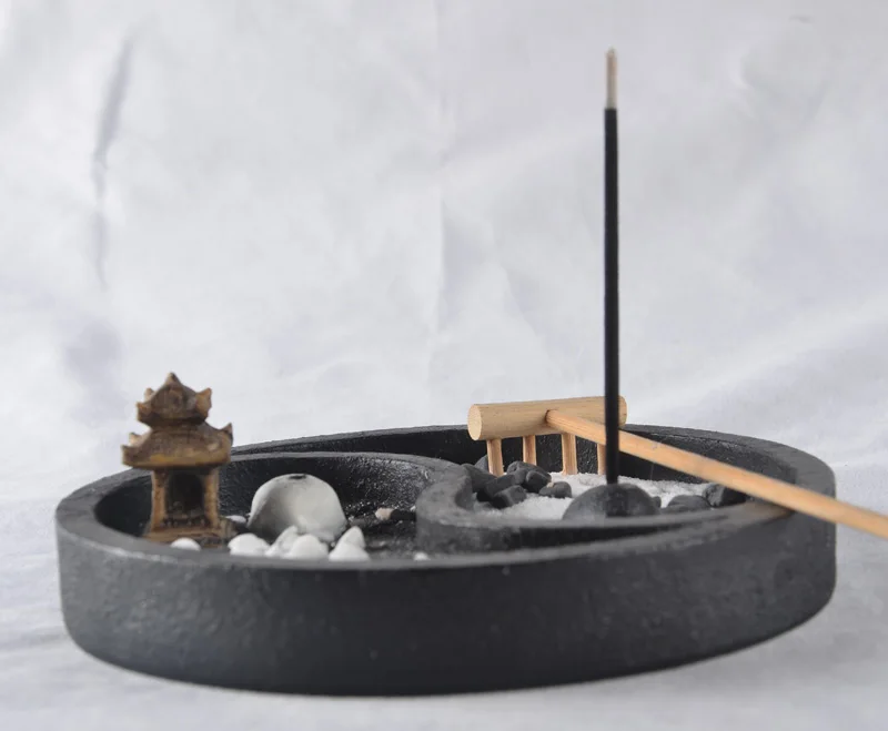 Limited special zen yoga incense holder zen sand painting