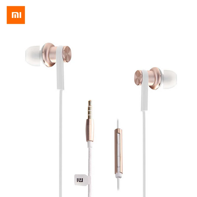 

Xiaomi Mi IV Hybrid Earphones Wired Control In-Ear Stereo With Mic Earphone Silver Gold For Android iOS For MP3 PC