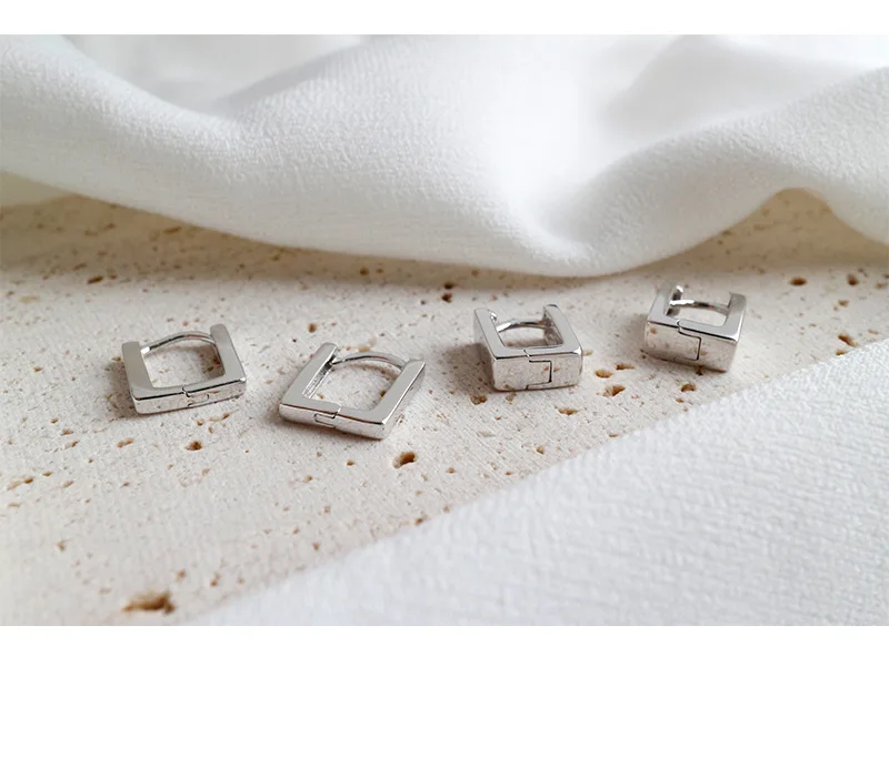 CHOZON корейские S925 Серебряные Оригинальные простые квадратные серьги для женщин ювелирные изделия