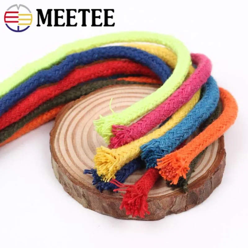 

10m 5mm 100% Cotton Rope 16 Shares High Tenacity Twisted Cotton Cord DIY Deoration Rope for Bag Drawstring Belt Garment Craft