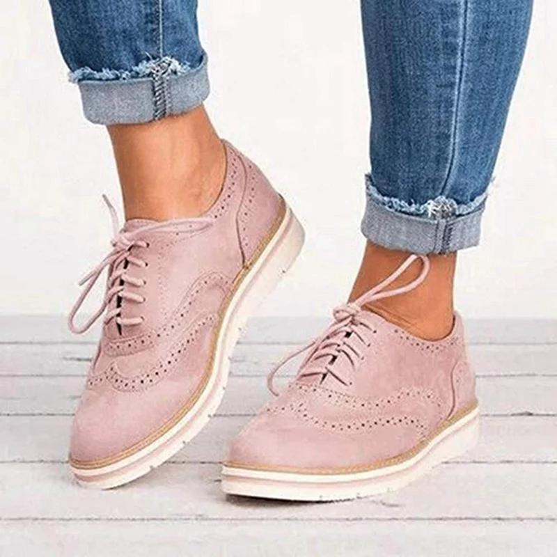 

LITTHING Rubber Brogue Shoes Woman Platform Oxfords British Style Creepers Cut-Outs Flats Casual Women Shoes Lace Up Footwear