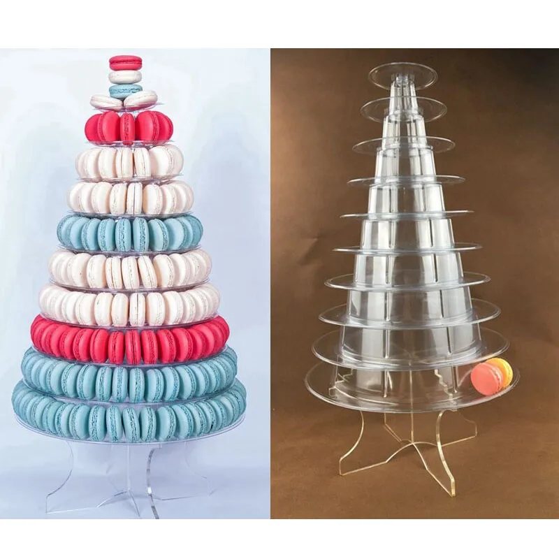 

1 Set 10 tiers Macaron Tower, Macaron Stand, Macaron Display, Macaron Holder Beautiful gift for wedding
