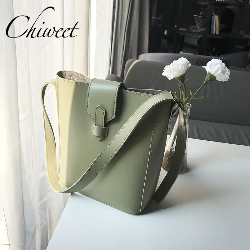 

Chic Luxury Bucket Women Shoulder Bag Casual Tote Designer Handbags Brand Female Simple Messenger Bags Large 2 Set Composite Bag