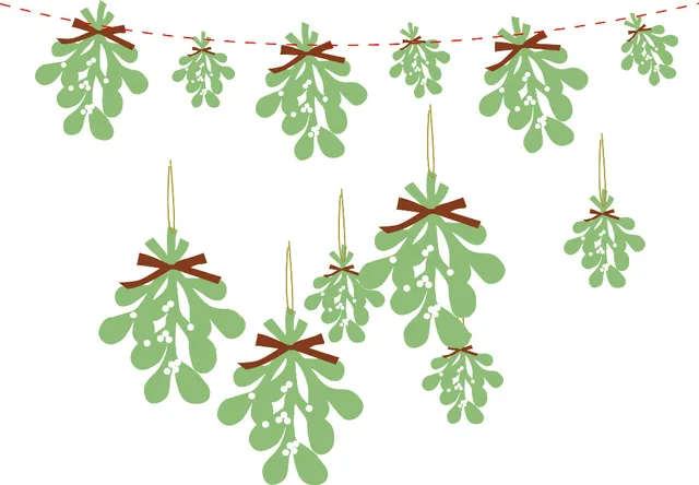 paper mistletoe christmas garland hanging decoration christmas ornament unique gift - Mistletoe Christmas paper mistletoe christmas garland hanging decoration christmas ornament unique gift - Mistletoe Christmas
