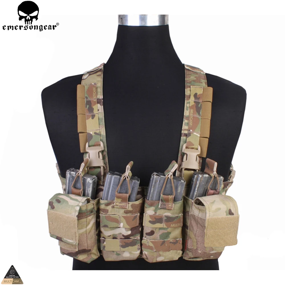 EMERSONGEAR EASY Chest Rig Vest Tactical Combat  Magazine Pouch Vest Hunting Paintball Equipment EM7450