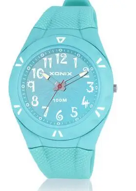 Брендовые женские спортивные часы, водонепроницаемые, 100 м, для девочек, для плавания, дайвинга, модные, повседневные - Цвет: 8