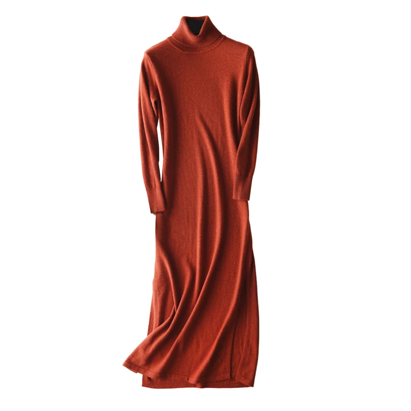 

Autumn/Winter elegant women office dress 2019 fashion long sweater women knitted slim 100% cashmere wool long sleeve pull