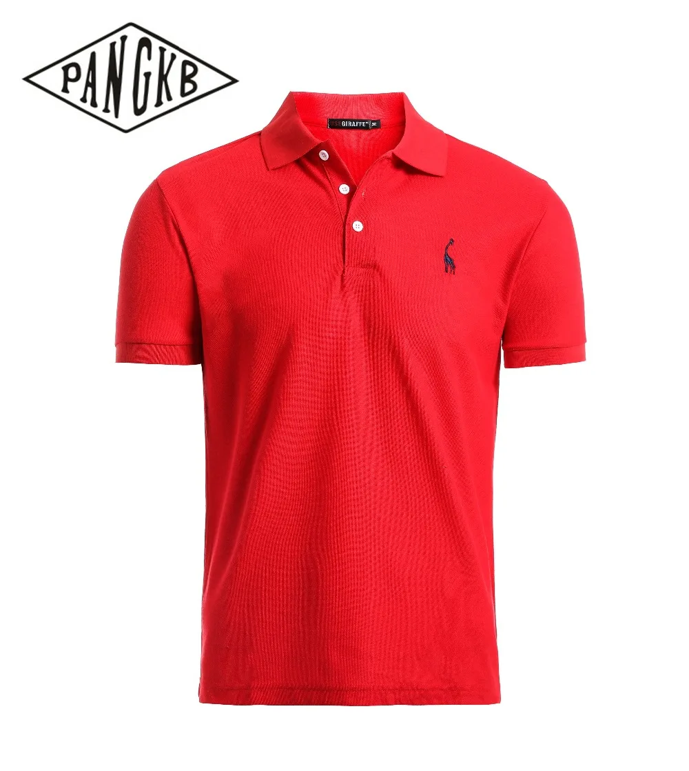 

[PANGKB] Brand New summer men's polo shirt men short sleeve cotton shirt jerseys polo shirts Plus Size M-2XL black white red