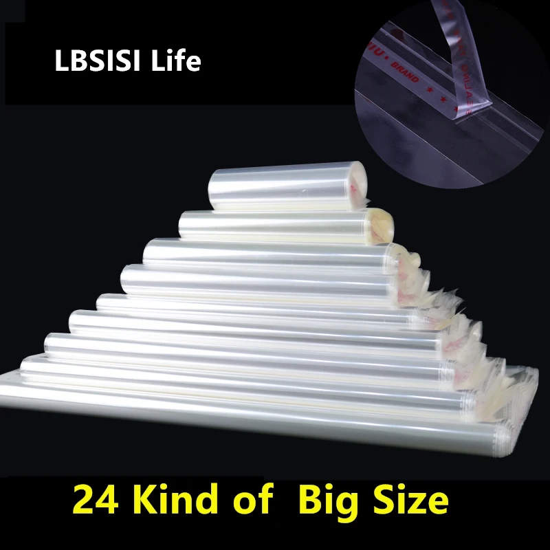 LBSISI Life 100 шт. прозрачный пакет Большие Упаковочные пакеты прозрачная