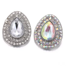 20 штук кнопки 18 мм Металлические Кнопки для защелки браслетов подходят к украшение в форме имбирного печенья Стразы в форме сердца