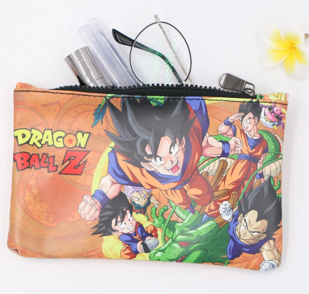 

Dragon Ball Z Pencil Case Son Goku Pencil Bag Material Escolar De Anime PU Gifts For Students Stationery School Supplies 19cm