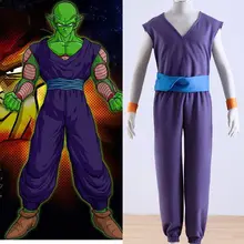 Anime DRAGON BALL Piccolo Cosplay Disfraces Adultos Hombres Mujeres Tops + Pants + Belt + Wristers Púrpura Traje KUNGFU Ropa envío gratis