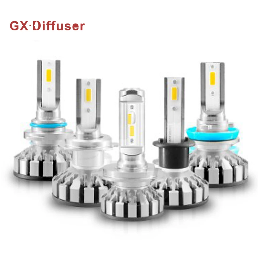 GX Diffuser светодиодный светильник на голову автомобиля лампы 2шт H4 H1 H7 H3 H11 HB2 HB4 9003 9005
