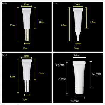 

5G shiny white Cosmetic Cream Tube,Plastic Soft tube,for eye cream/gel/mildy wash/essence fluid/hand cream/sample container
