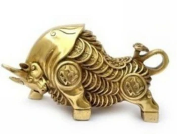 

Metal Crafts china ornaments home decor feng shui brass cow sculptures old