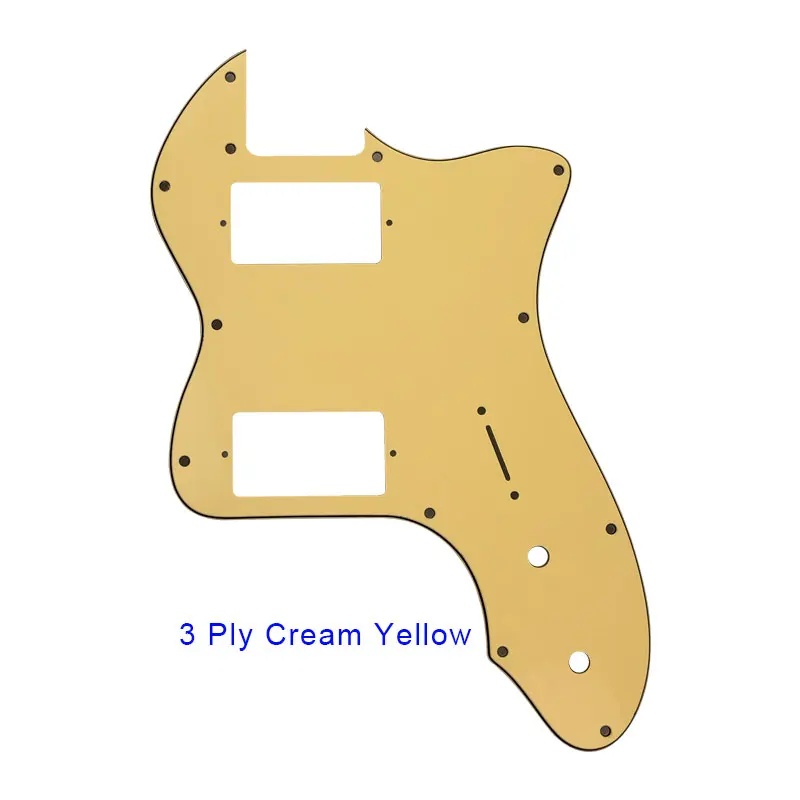 Pleroo гитарные части накладки для Fender Классическая серия '72 Telecaster Tele Thinline гитара с PAF хамбакер Замена - Цвет: 3 ply cream yellow