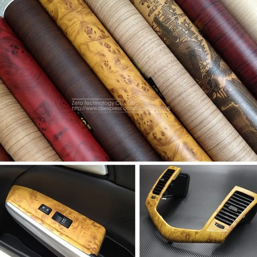 Online Buy Wholesale vinyl wood grain car wrap from China vinyl wood