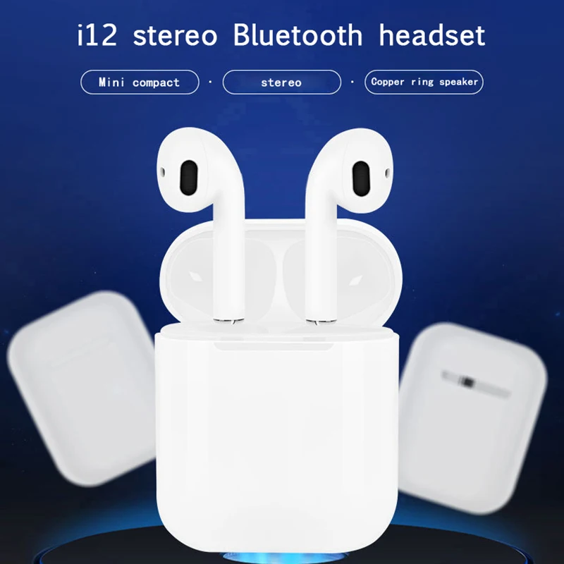 

i12 TWS Touch control Mini 1:1 Air Wireless pods Bluetooth 5.0 earphones headset pk i10 i11 tws for IOS Smart Phone xiaomi