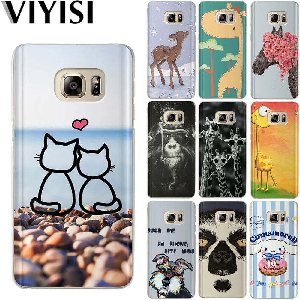

VIYISI Phone case For Samsung Galaxy s8 A5 2017 Case S9 Plus Cover J7 J5 J3 A5 A3 2015 2016 2017 S6 S7Edge Coque Giraffe Shell