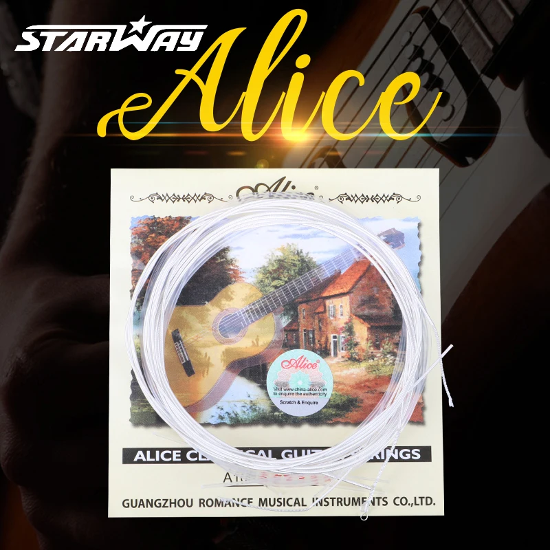 

STARWAY Genuine Alice A106 Classical Guitar Srings Set Phosphorus Bronze +Coated Copper 6 Guitar Strings Guitar Accessories