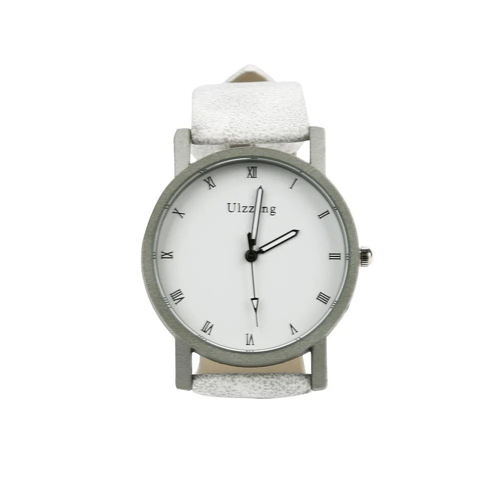 

Retro Women Ladies Watches White Roman Numeral Dial Minimalist Series Casual Quartz Wrist Watch Leather Strap relojes mujer saat