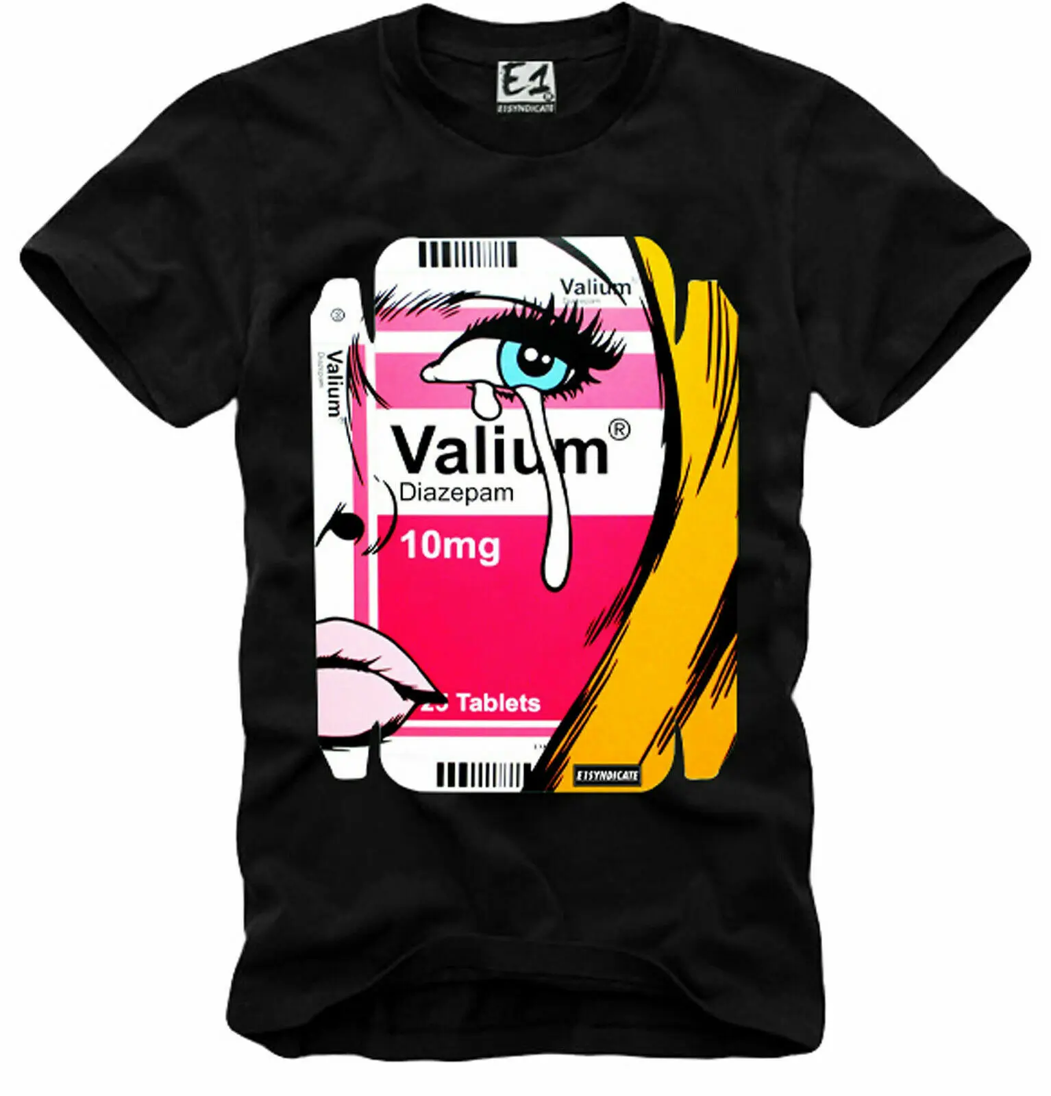 

E1SYNDICATE T SHIRT VALIUM HAPPY PILLS MDMA XANAX LSD TUMBLR GANJA DMT 3543b