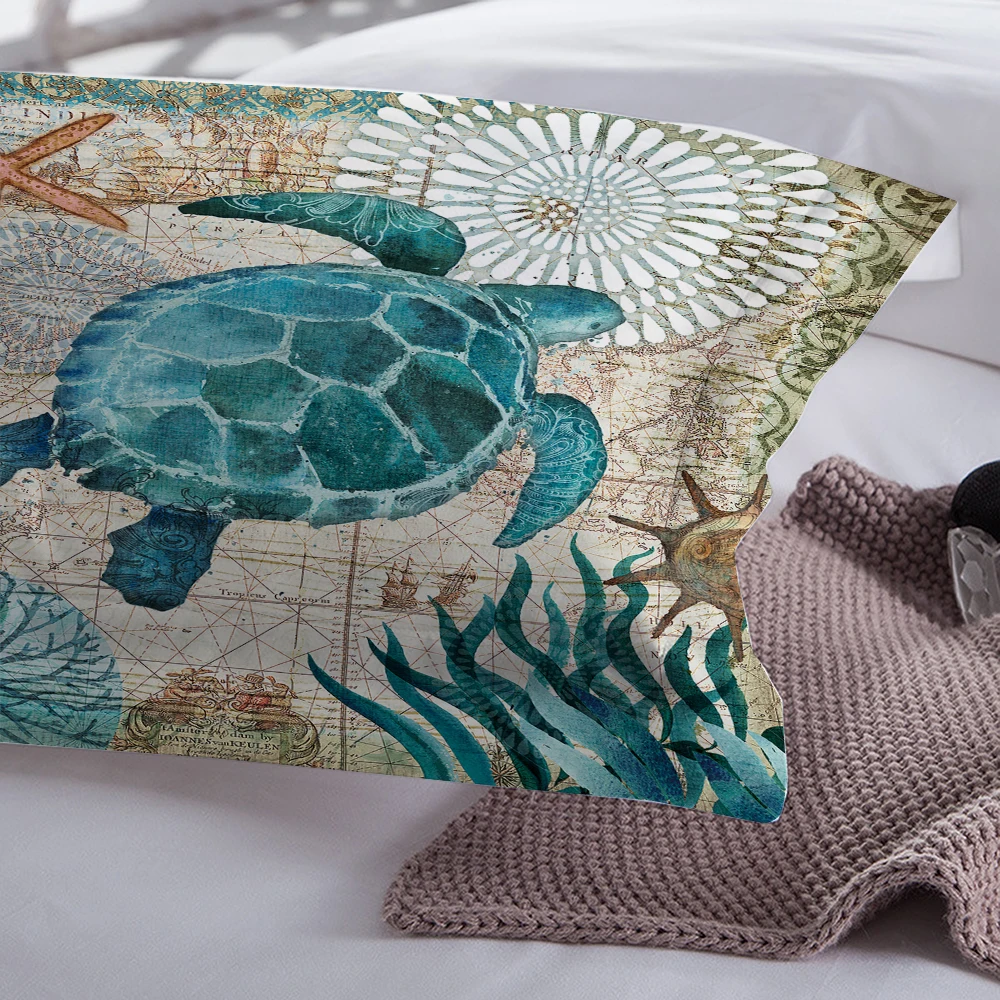 Океан серии морская черепаха морской конек дельфины 3D(Королевский), набор постельного белья, комфортный набор постельного белья Осьминог постельное US AU UK11 Размеры