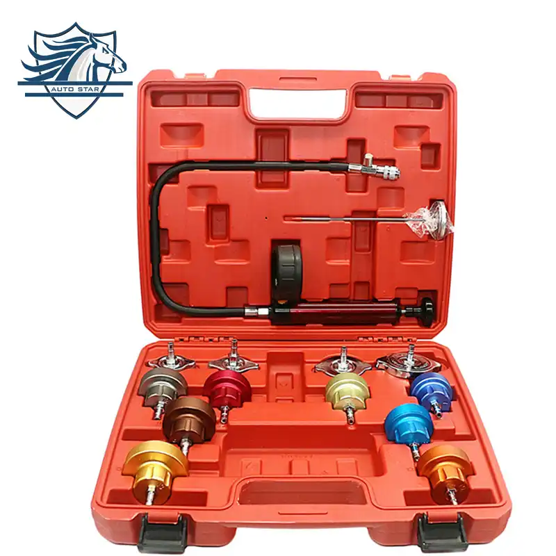 Tool Parts 14Pcs Car water tank leak detector Pressure Tester Tool Kit