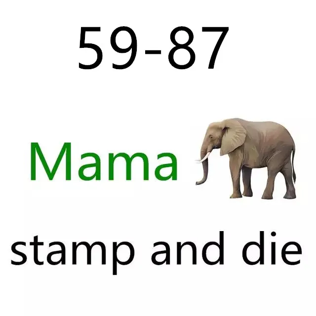 

M59-87 mama clear stamps and metal cutting dies Photos please contact me The die only matches the stamps in my store