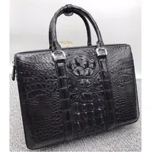 Деловой стиль натуральная крокодиловая кожа Мужская Рабочая сумка из натуральной кожи аллигатора Мужская большая сумка через плечо, портфель для мужчин