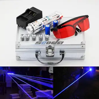 

Most Powerful Burning Laser Torch 450nm 100000m Focusable Blue Laser Pointers Flashlight burn match candle lit cigarette