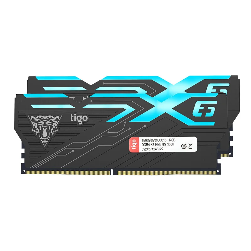 Tigo настольных игр памяти DDR4 RGB оперативной 16 ГБ 3200 мГц свет ПК Memoria для геймера DIMM 8