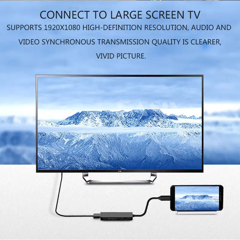 Basix USB C концентратор USB-C до 3,0 концентратор HDMI Thunderbolt 3 адаптер для MacBook samsung Galaxy S9 huawei P20 mate 20 Pro type C usb-концентратор
