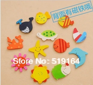 

Colorful Animals (12pcs in one pack) Wooden Fridge Magnets