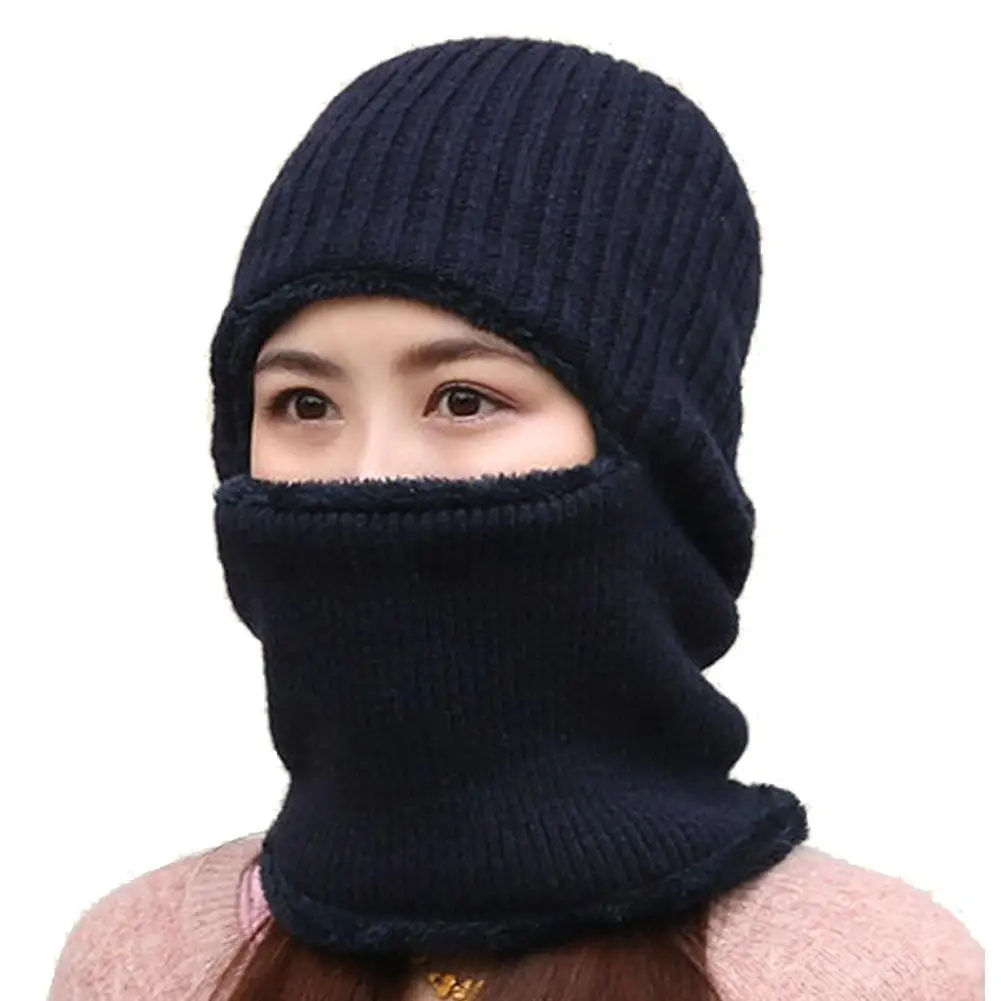 

Airsoft Warm Fleece Knit Cap Balaclava Beanie Mask Winter Wool Hats Thick Mask Adult Warm Knitted Windproof Ski Face Mask