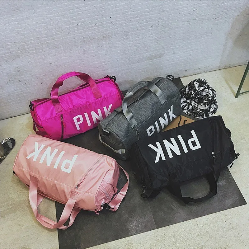SNUGUG большая розовая дорожная Мужская спортивная сумка через плечо женская нейлоновая спортивная сумка для девочек с обувью водонепроницаемая Спортивная мужская сумка для фитнеса