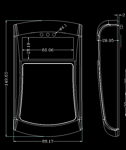 1 шт., 150*89*37 мм RFID пластиковые системы контроля доступа корпус для электроники Корпус для установки коробка szomk пластиковый корпус проект