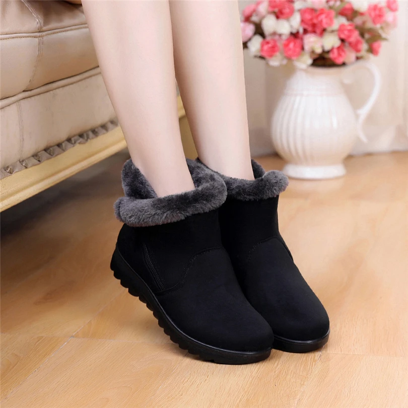 

SIKETU Women's Winter Ankle Martin Short Snow Boots Korean Style student Fur Warm Shoes botas agua mujer dames schoenen A30