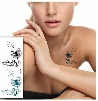 

2pcs 2014 Tattoo stickers new arrival Dandelion waterproof Temporary tatoo sticker