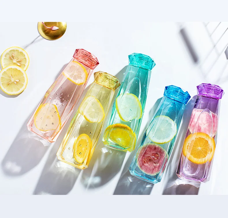 

Crystal Water Bottle Creative Bottles Cup Gemstone Bottle Travel My Bottle 620ml H1216