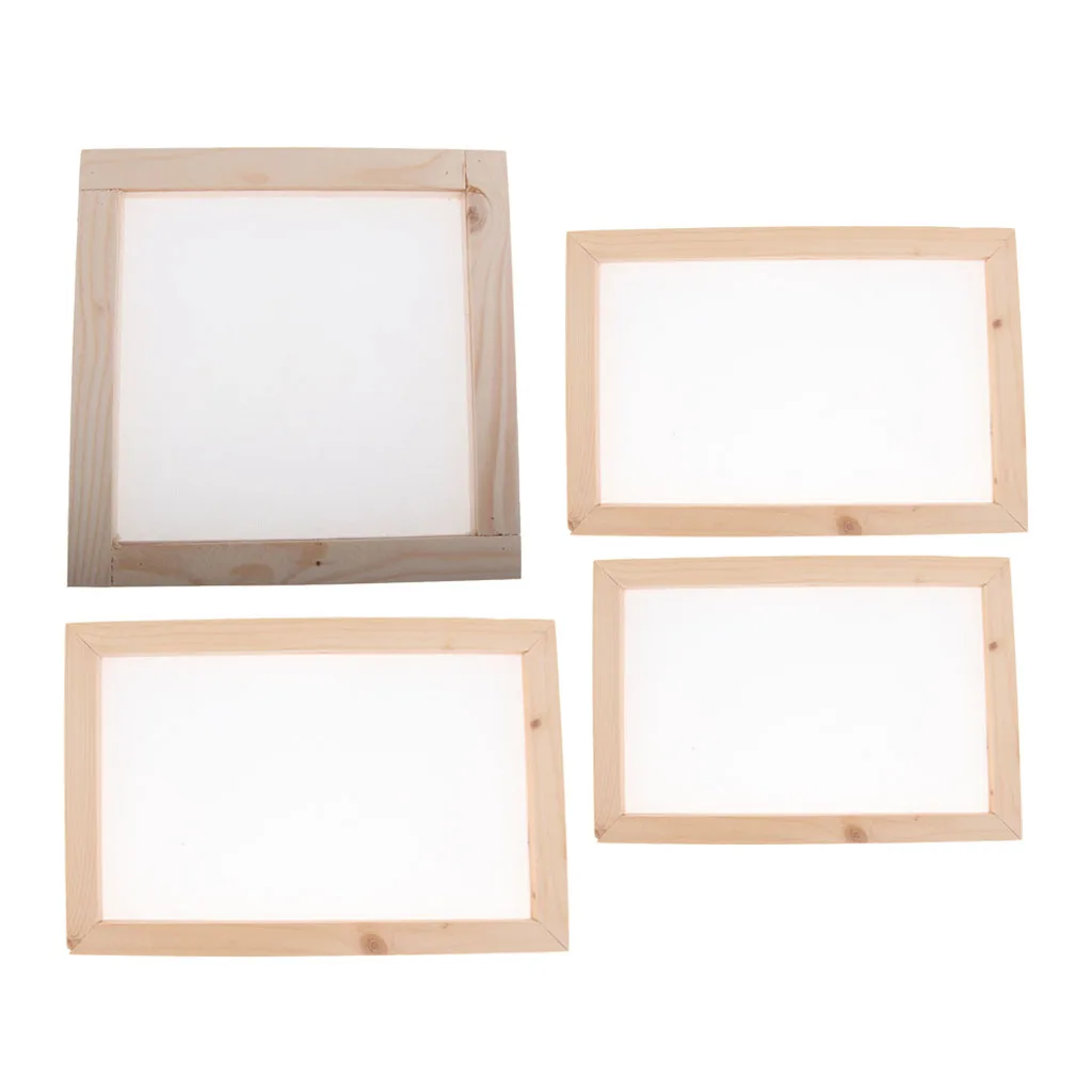 3 Set Wooden Paper Making Mould Frame Screen for DIY Paper Handcraft 20x30cm