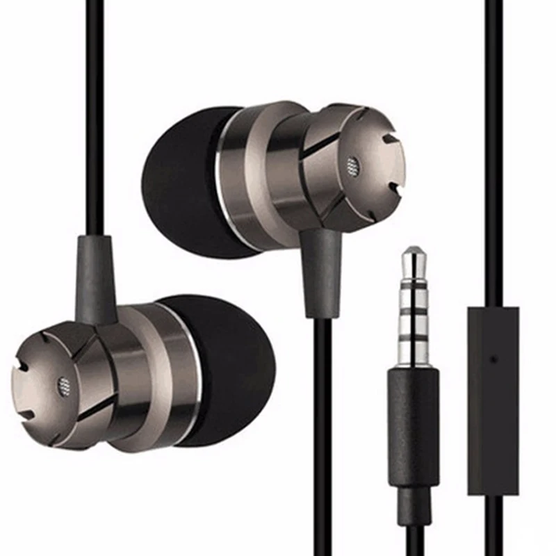 3 5mm In Ear Turbo Design Earphones Metal Earbuds Stereo Super Bass Headset Handsfree With Mic