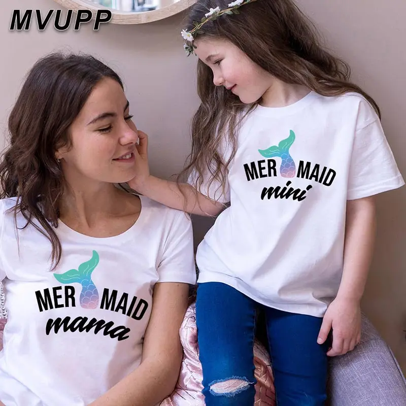 Одинаковая одежда для всей семьи Мама и мини я футболка мамы дочки детская