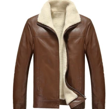 Мужская Новая осенняя и зимняя мода Плюс Толстая бархатная приталенная кожаная куртка пальто из искусственной кожи теплая воздушная