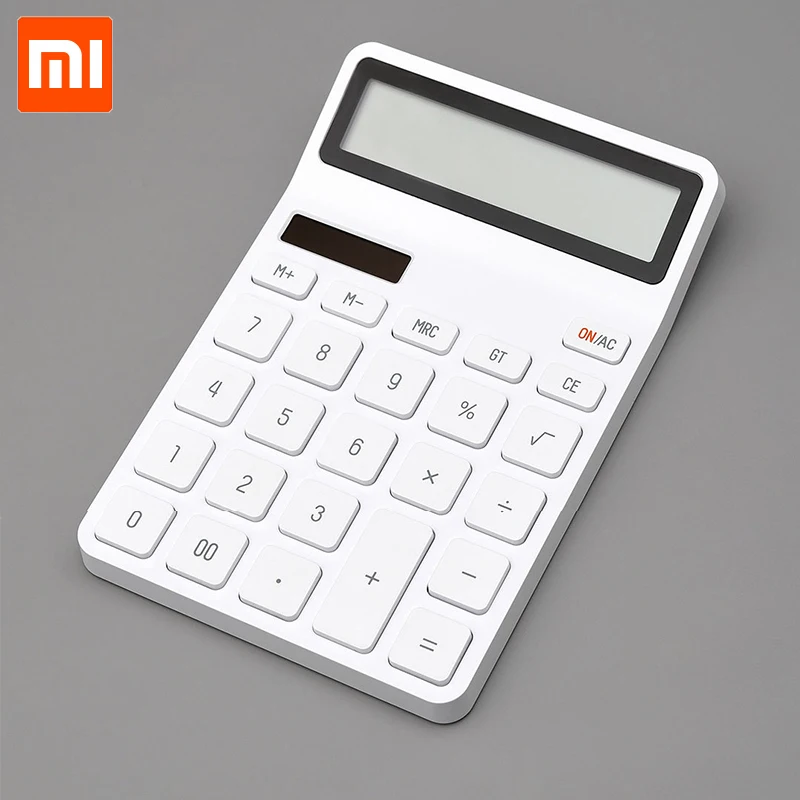 

Xiaomi Mijia LEMO Desktop Calculator photoelectric dual drive 12 number display automatic shutdown calculator for office finance