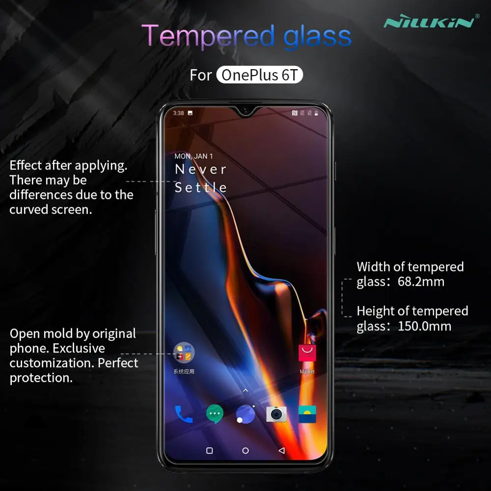 Защитное стекло закаленное Nillkin 9H + Pro 2.5D для Oneplus 7 7T 6 5 T 5|Защитные стёкла и плёнки| |