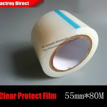 1x 55 мм* 80 м прозрачный ПВХ защитная пленка для телефона, планшета, Mp3 Mp4 MP5, электроника, Windows, ЖК-дисплей Стекло, зеркальная рама, Корпус