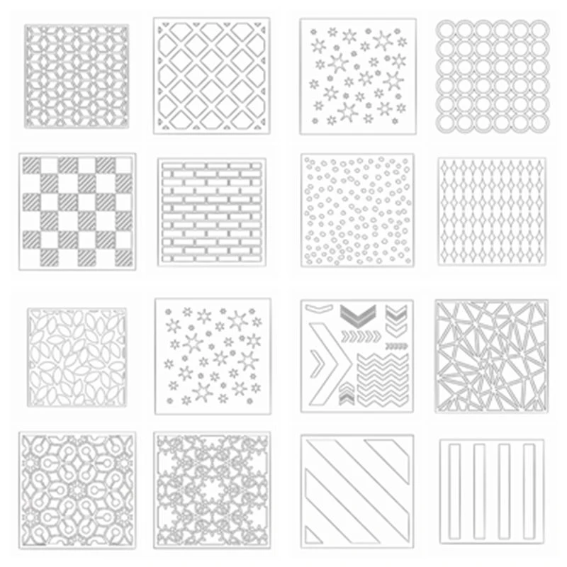 

Basic Typic Shaps Plastic Stencils For DIY Scrapbooking Decorative Embossing Handcraft Handmade Template Drawing Sheet