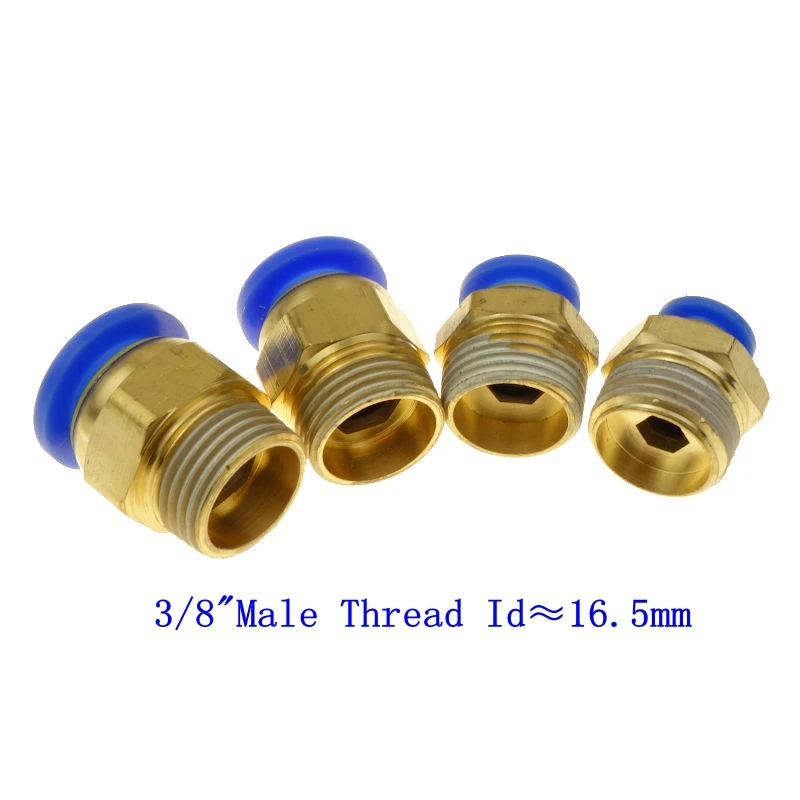 Details about   4*Male Straight Connector Tube OD M5-1" To 4mm-16mm Push In To Connect Fitting 