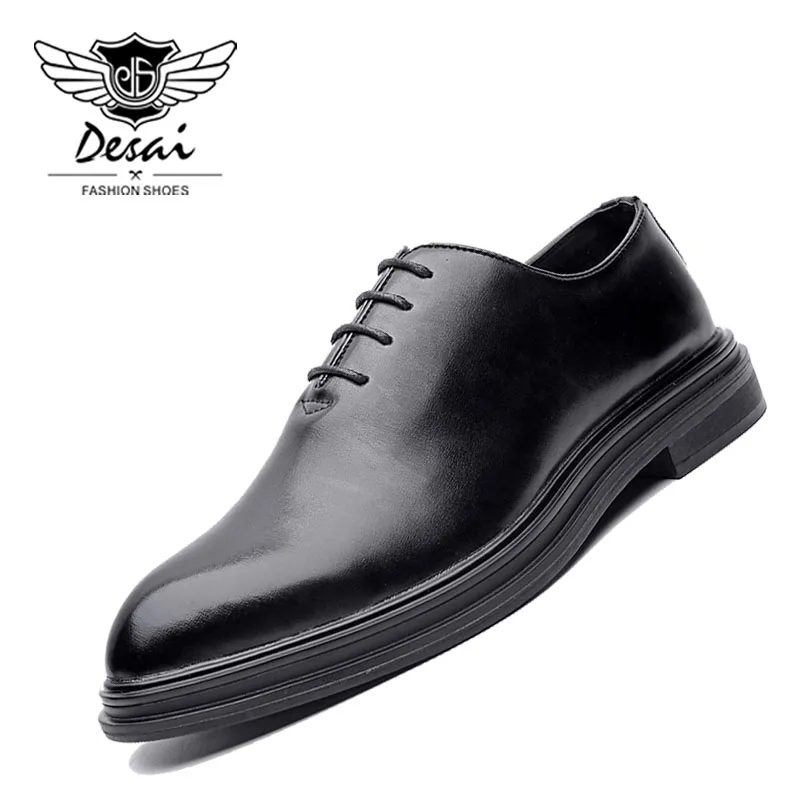 

Genuine Leather Shoes Men British Pointy Business Dress Shoes Fashion Casual Shoes Men's Formal Genuine Leather Shoe Size 38-44